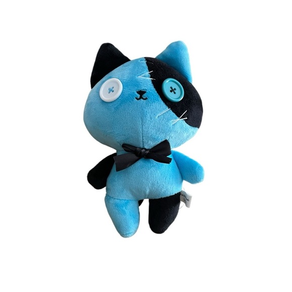 Fukuya Other - Fukuya PatchPatchFriends 8” Inch Mini CAT Plush Doll Black And Blue button eyes